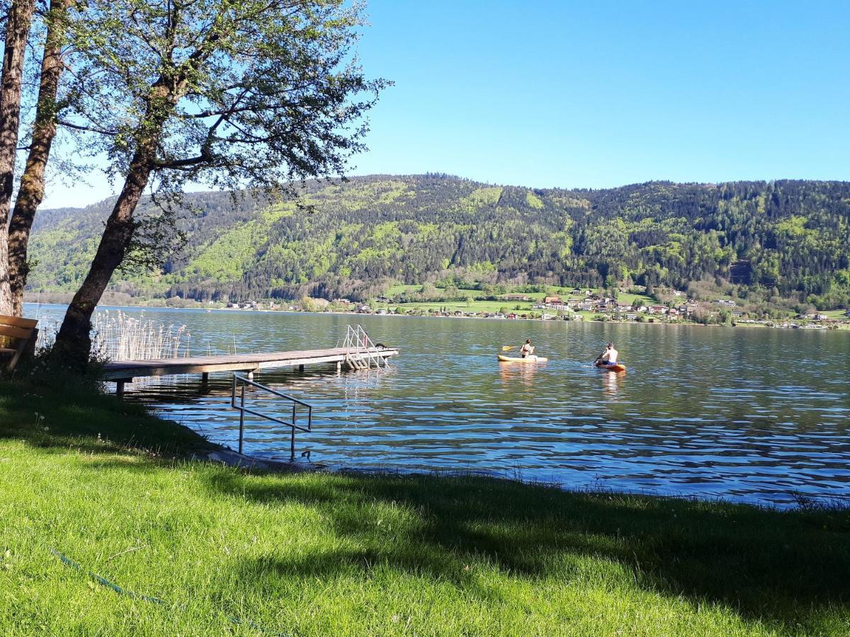 Anna Seeblick Appartement, Haus Haensel&Gretel Am Ossiachersee Mit Direktem Seezugang, Hallenbad Bodensdorf Eksteriør bilde